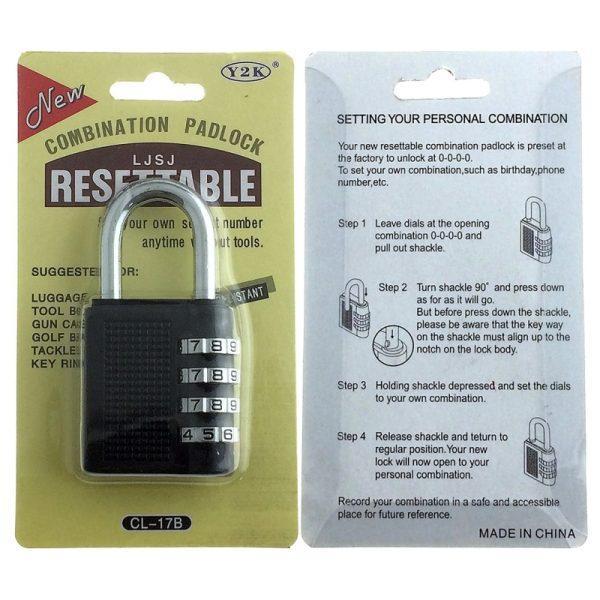 Durable Digital Combination Lock with Resettable Combination