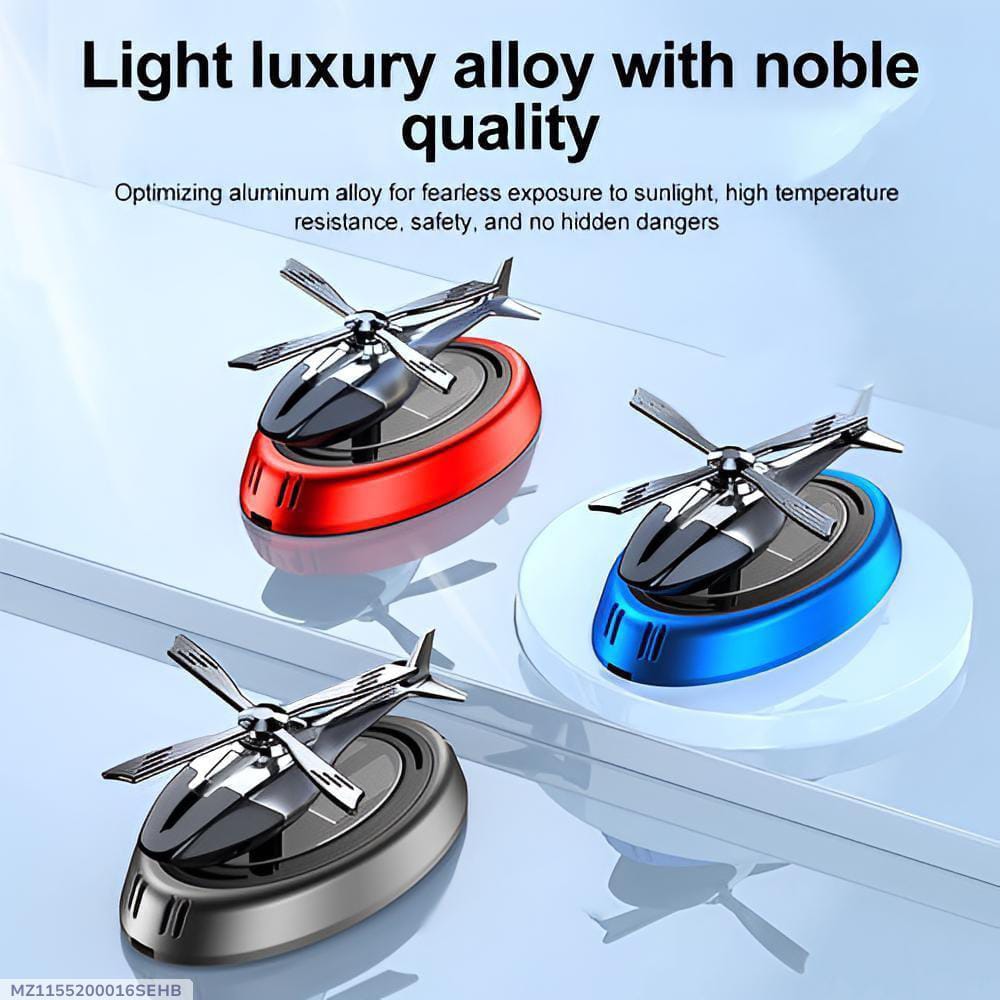 Solar Powered Rotating Helicopter Car Aromatherapy Air Freshener