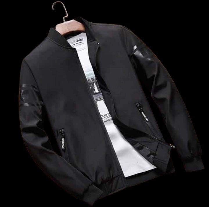 Men's Plain Fleece Bomber Jacket